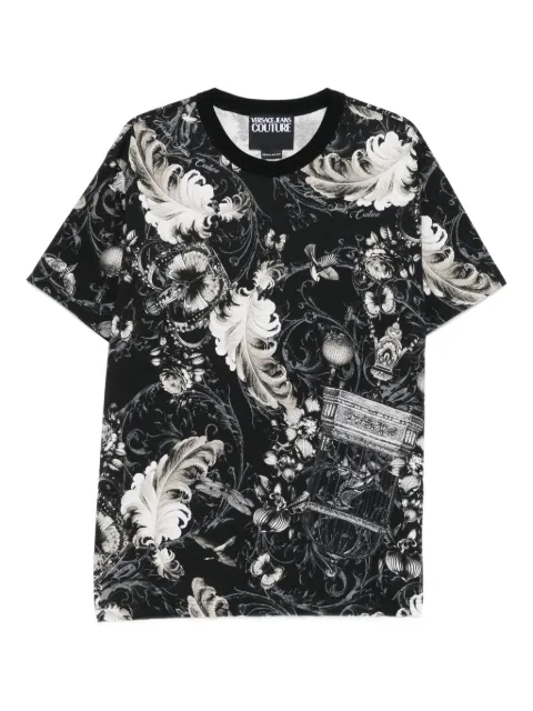 Versace Jeans Couture baroque-print feather T-shirt