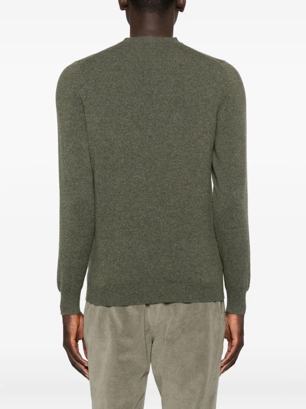 Fedeli Sweater met ronde hals Groen