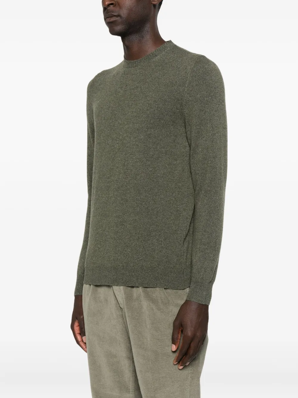 Fedeli Sweater met ronde hals Groen