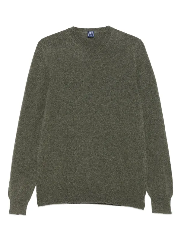 Fedeli Round-neck Sweater in Green