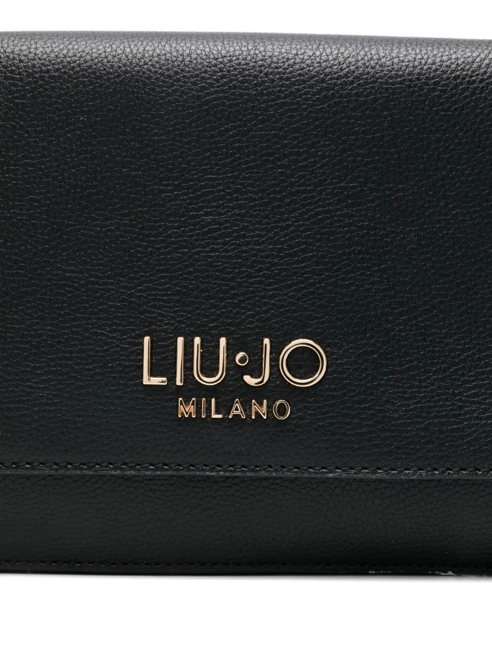 Liu •jo Mini Logo-plaque Chain Cross-body Bag In Black