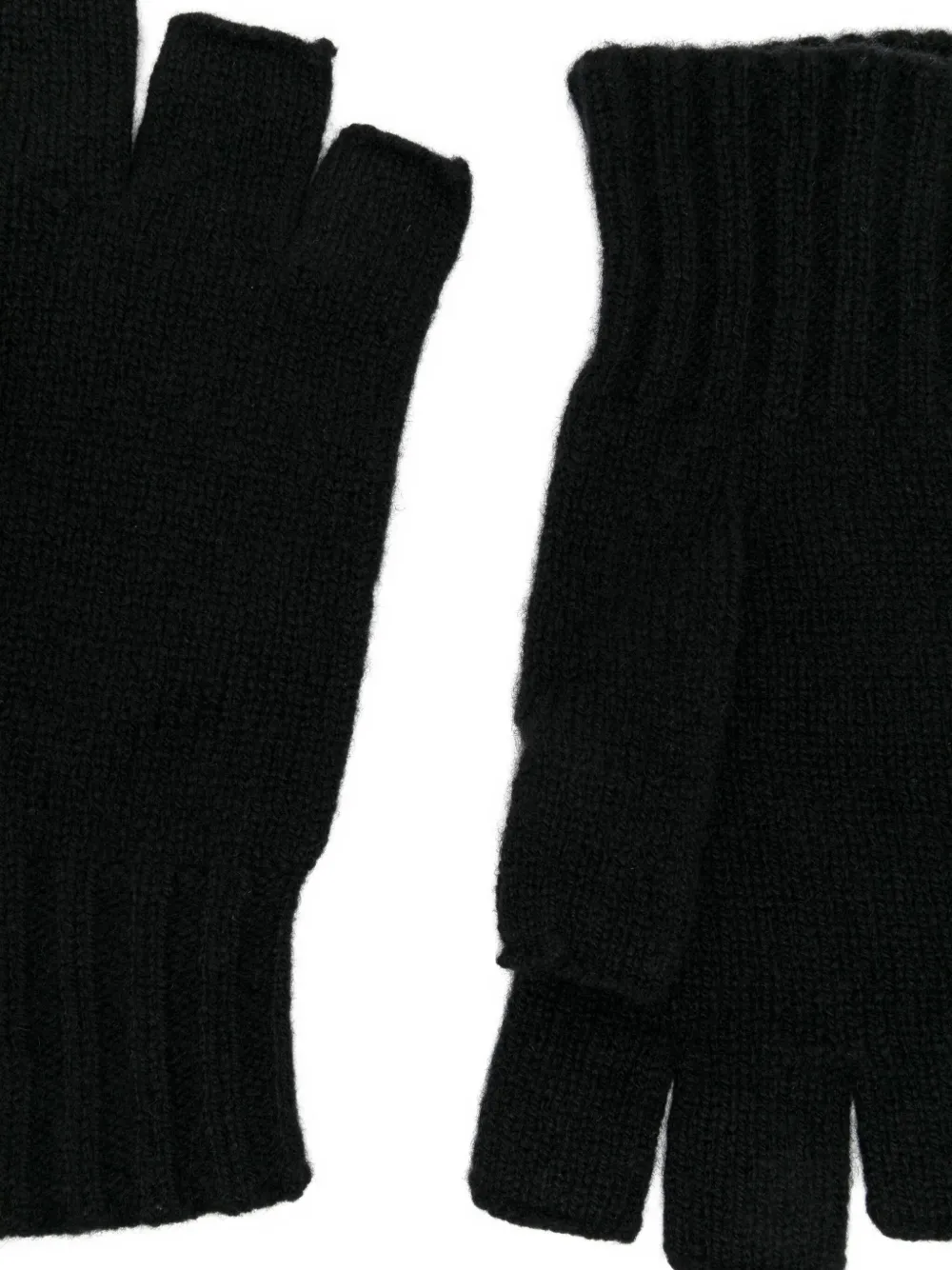 John Smedley Wollen vingerloze handschoenen Zwart