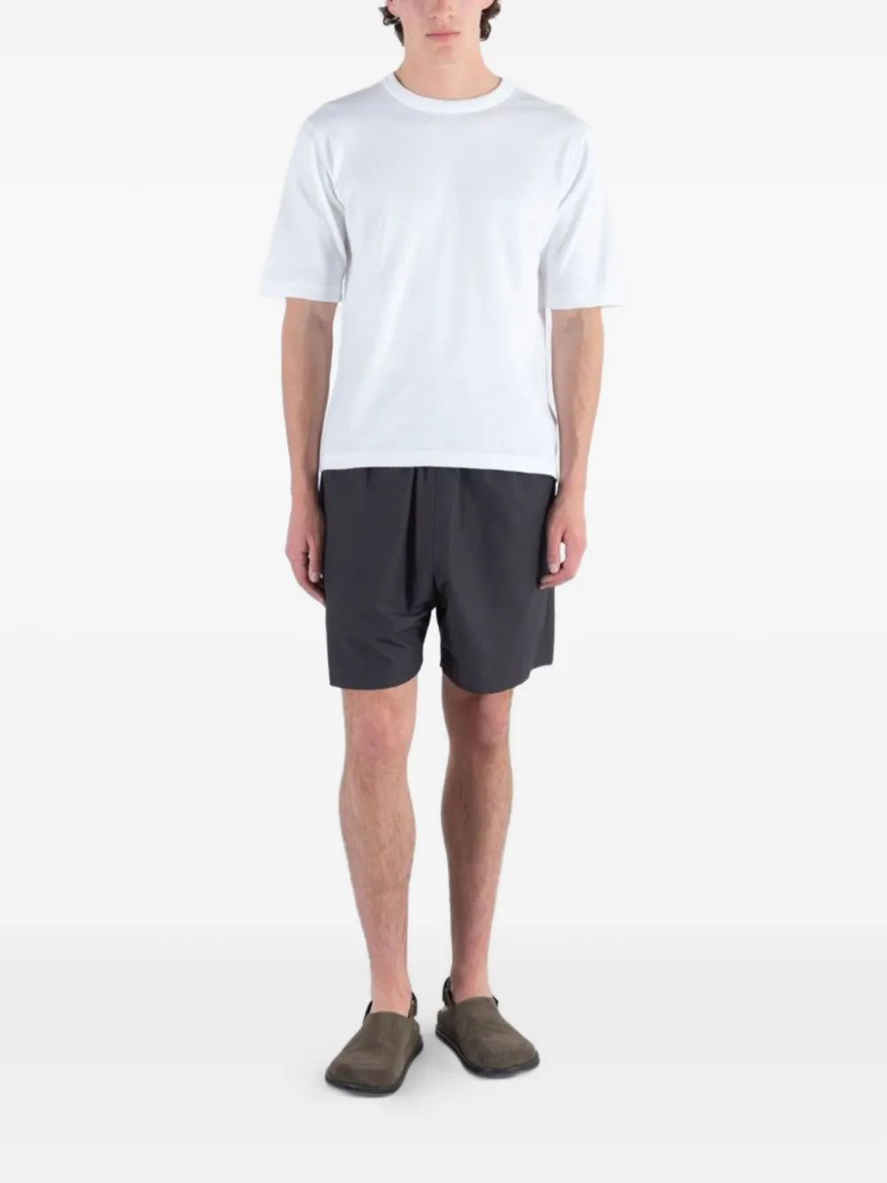 John Smedley short-sleeve cotton T-shirt - Wit