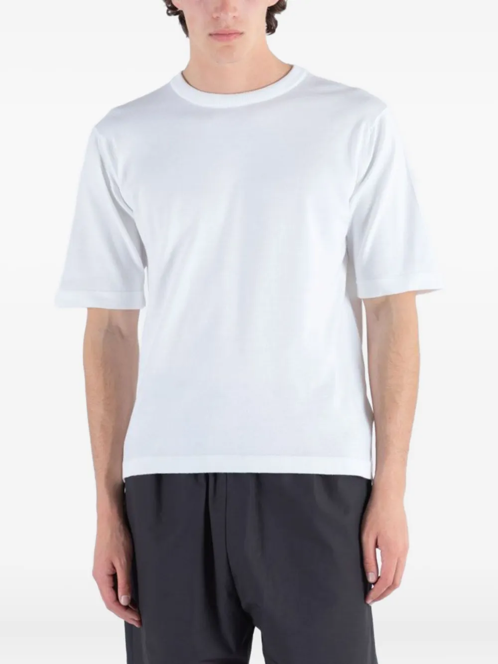 John Smedley Short-sleeve Cotton T-shirt In White