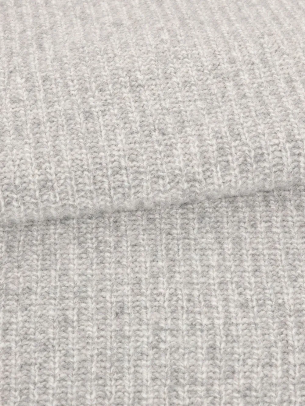 John Smedley ribbed zip-neck sweater - Grijs