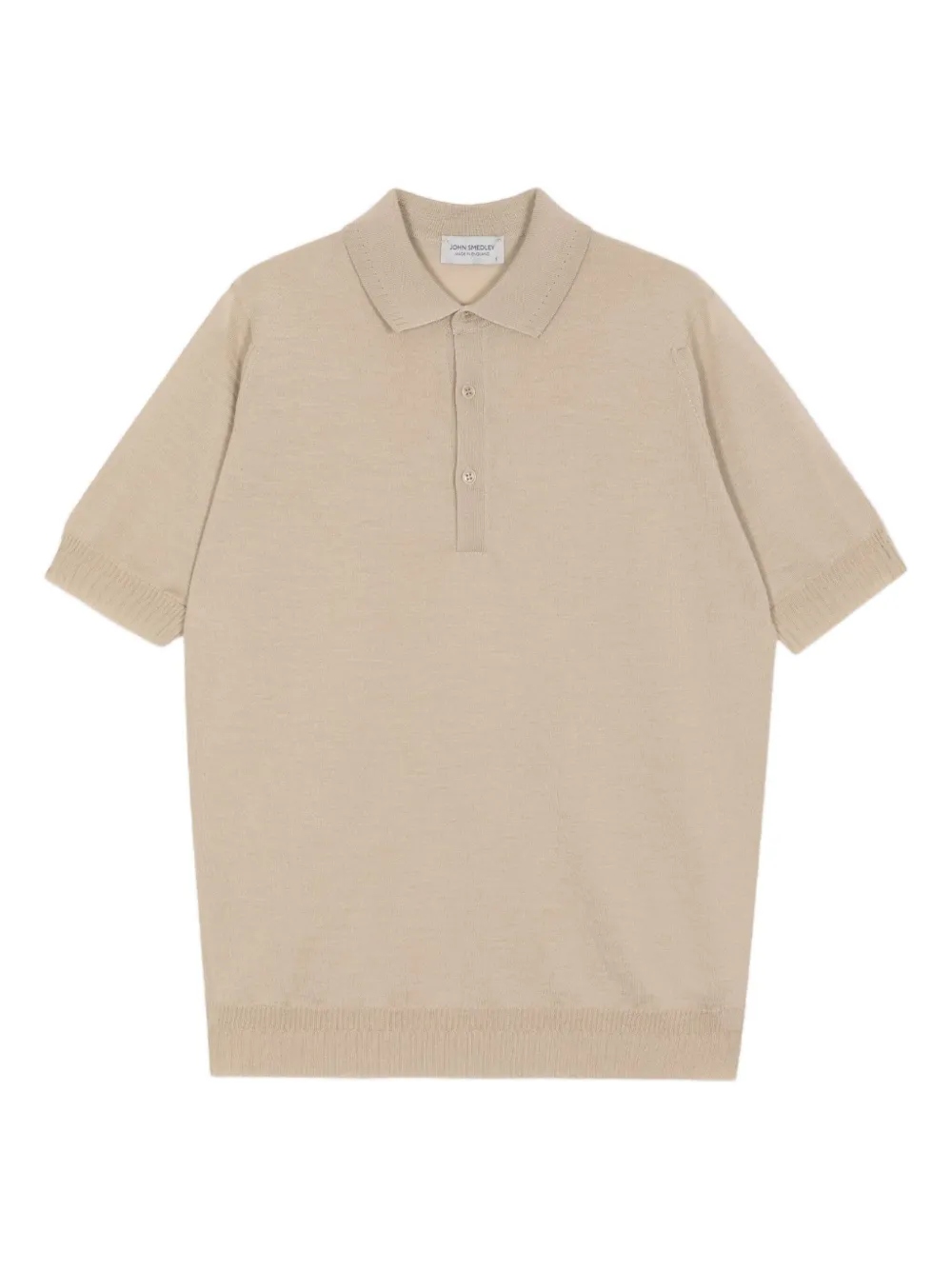 John Smedley short-sleeved merino-wool polo shirt | Neutrals | Image 1