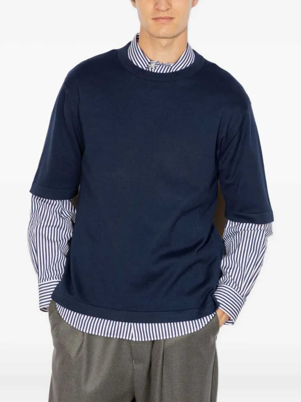 John Smedley Round-neck Short-sleeve T-shirt In Blue