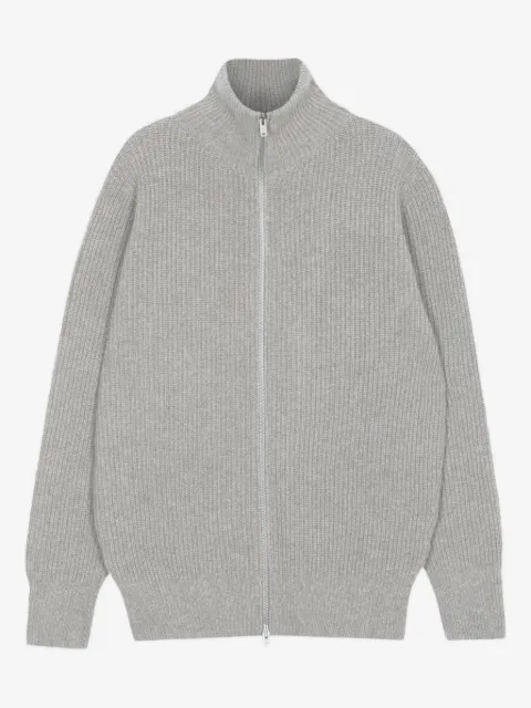 John Smedley Mallam ribbed zip-up sweater