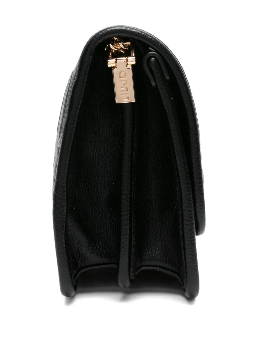 Liu •jo Logo-plaque Embossed Shoulder Bag In Black