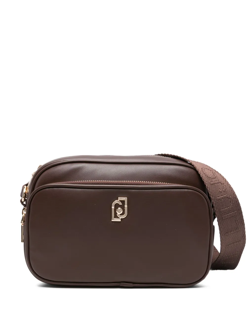 LIU JO small logo-plaque zip-fastening cross-body bag | Brown | Image 1