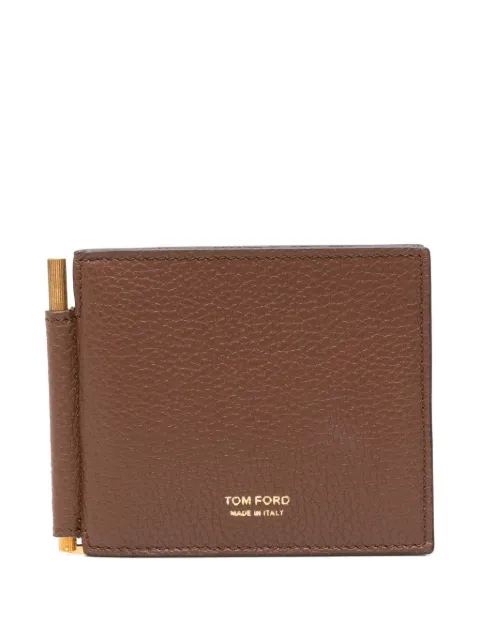 TOM FORD money-clip leather card holder