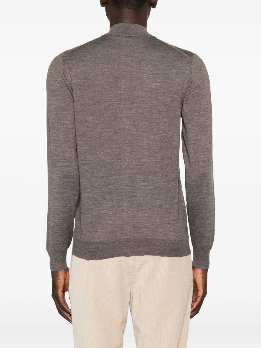 Fedeli Vest met hoge hals en rits Bruin