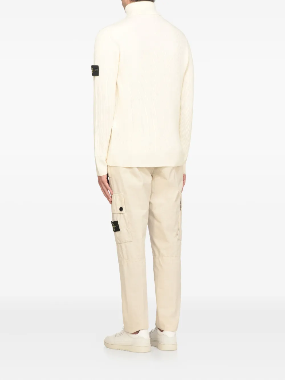 Stone Island Compass-motif Sweater In Neutral