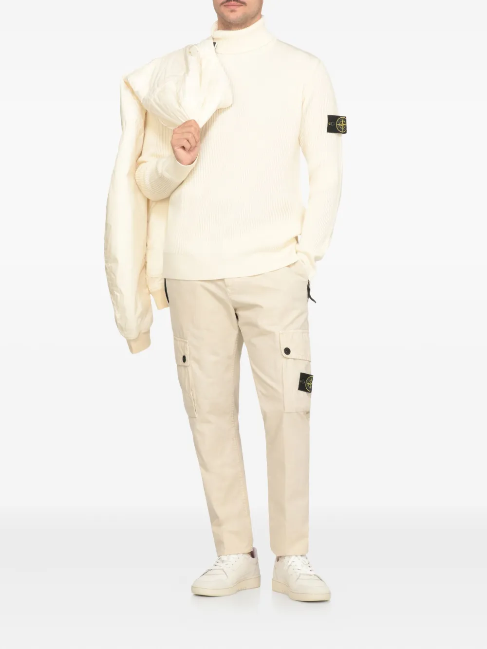 Stone Island Compass-motif sweater - Beige