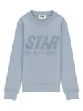 Golden Goose Kids front-print crew-neck sweatshirt - Blue