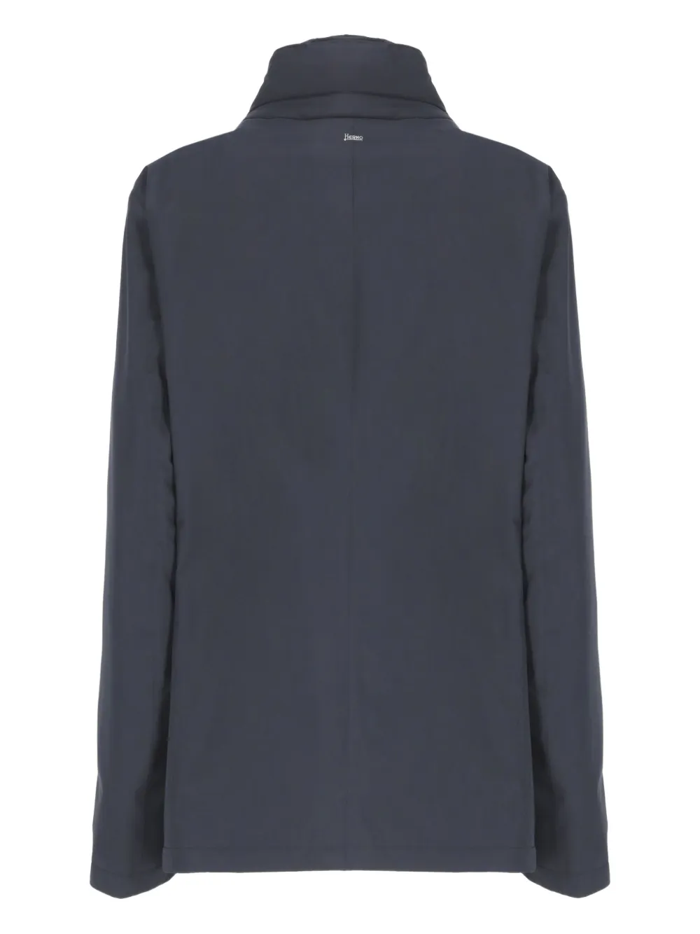 Herno Padded Jacket With High Neck And Pockets In Gray