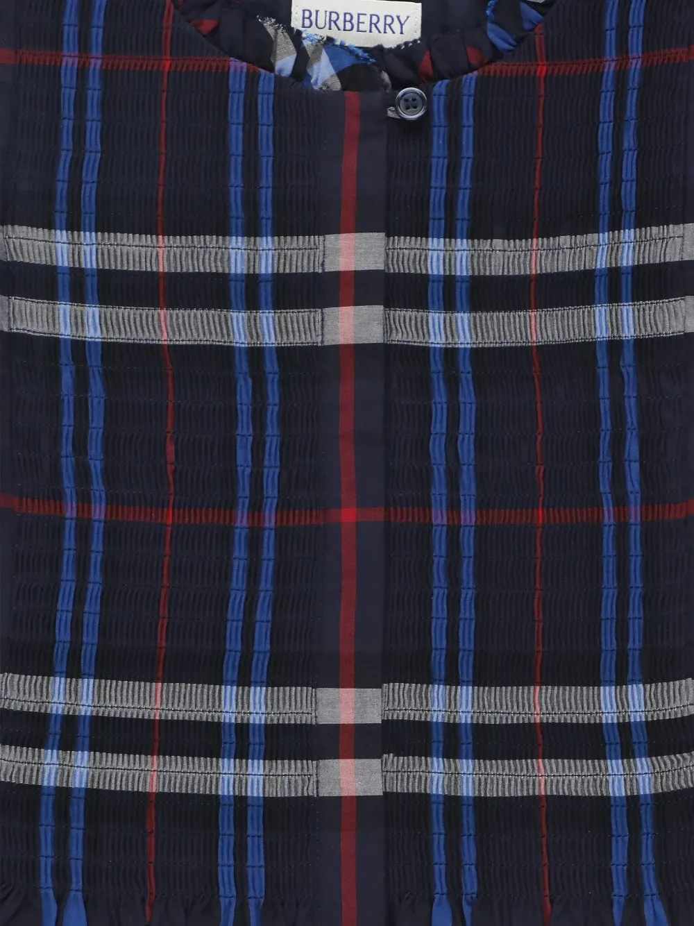 Burberry Kids Geruite plooi-jurk Blauw