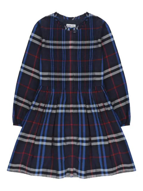 Burberry Kids pleated-check dress