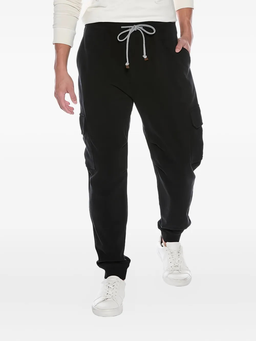 Brunello Cucinelli drawstring-waist cargo trousers | Grey | Image 1