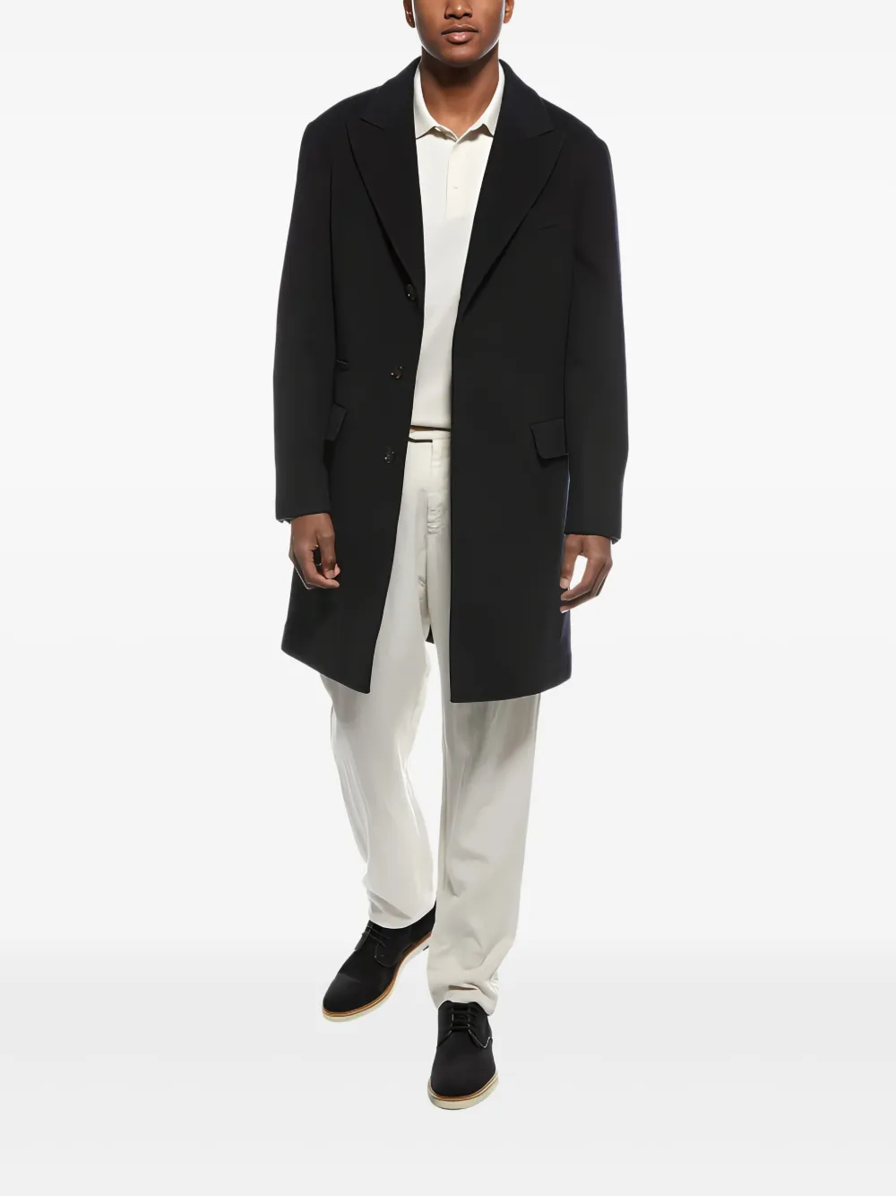 Brunello Cucinelli single-breasted coat | Blue | Image 1