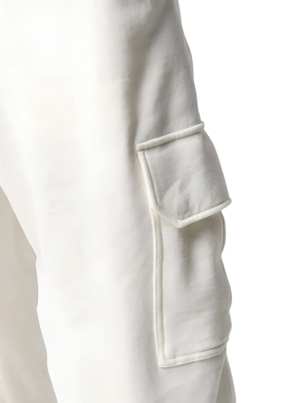 Brunello Cucinelli Drawstring Cargo Cotton Joggers In White