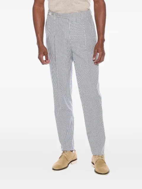 Brunello Cucinelli pleated-front striped trousers