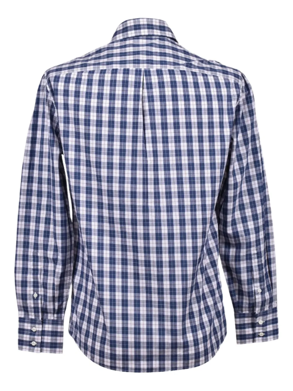 Brunello Cucinelli Geruit katoenen overhemd - Blauw