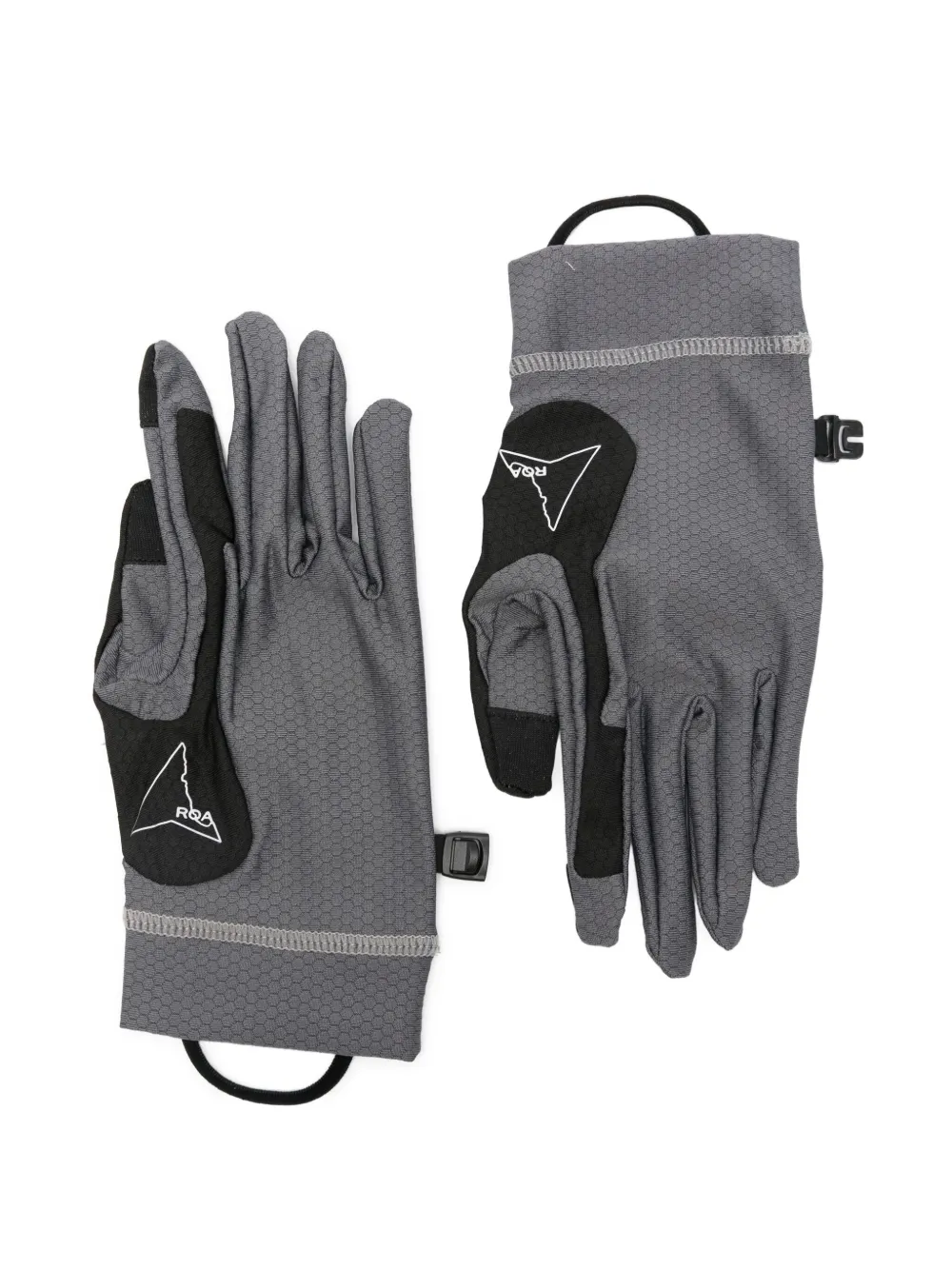ROA honeycomb-pattern gloves | Grey | Image 1