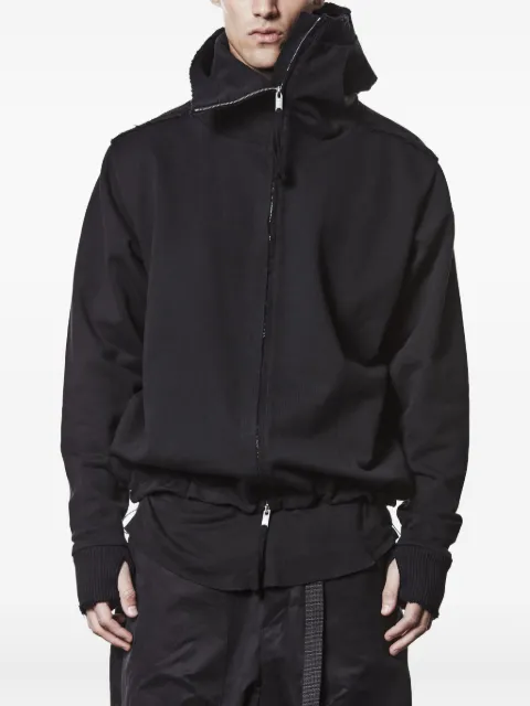 Thom Krom frayed high-neck zip-up jacket