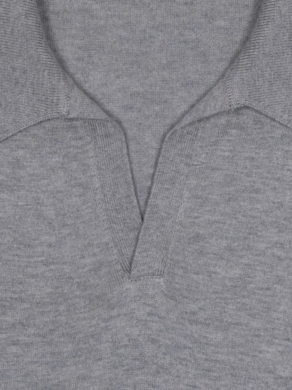 John Smedley V-neck Cotton T-shirt In Gray