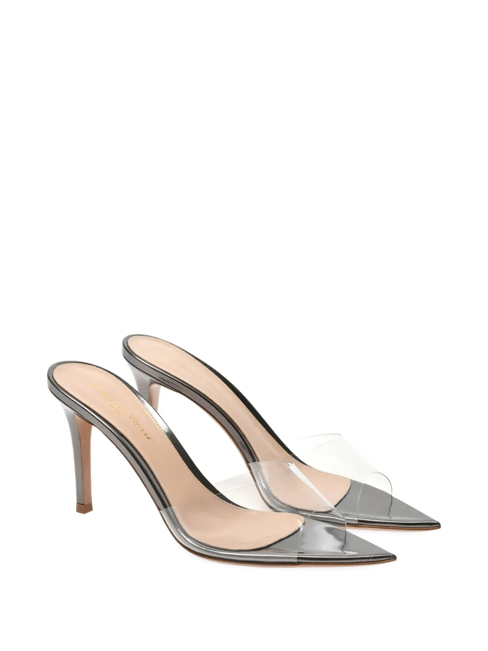 Gianvito Rossi 85mm Elle pointed-toe sandals Neutrals