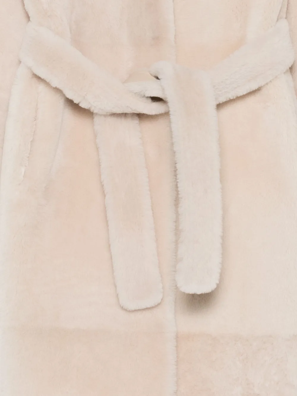 Liska Mantel met ceintuur Beige