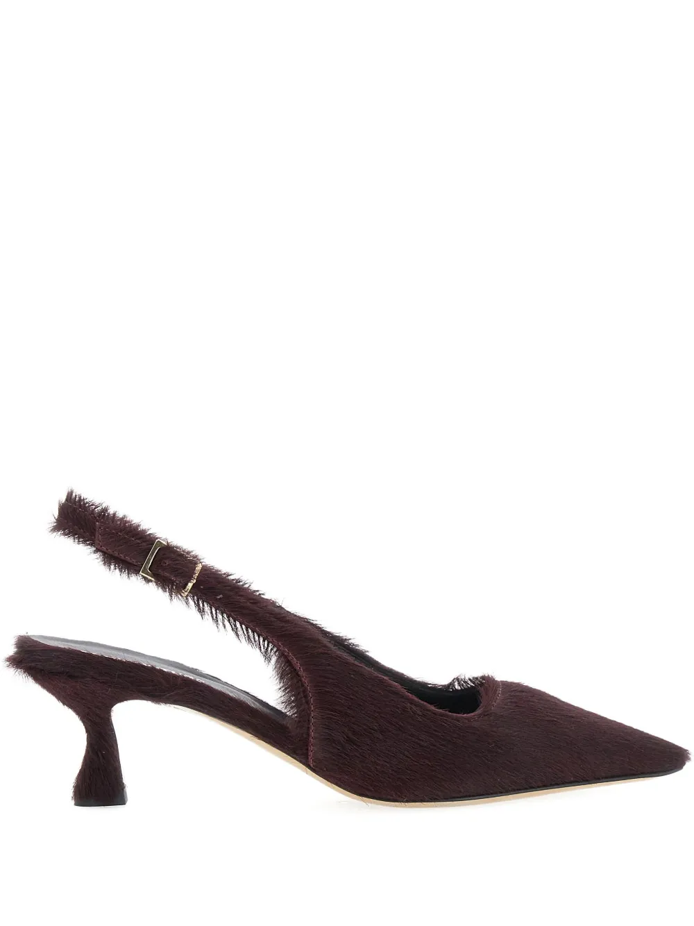 Semicouture 50mm pony-hair slingback pumps - パープル Semicouture 50mm pony-hair slingback pumps - パープル