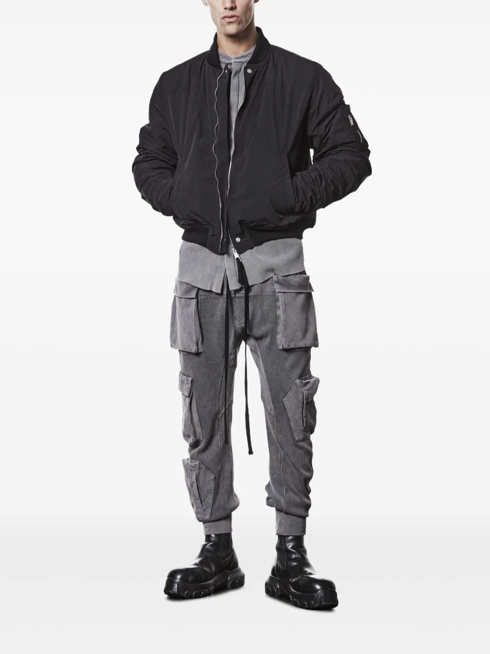 Thom Krom ribbed cargo trousers - Grijs