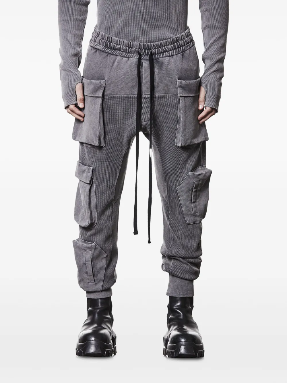 Thom Krom ribbed cargo trousers | Grey | Image 1
