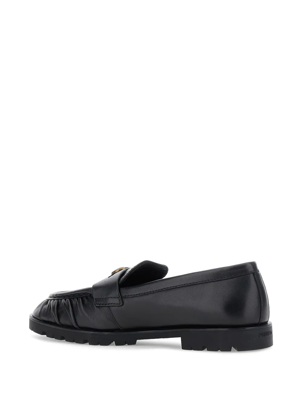 PINKO Nora geplooide loafers met logo Zwart