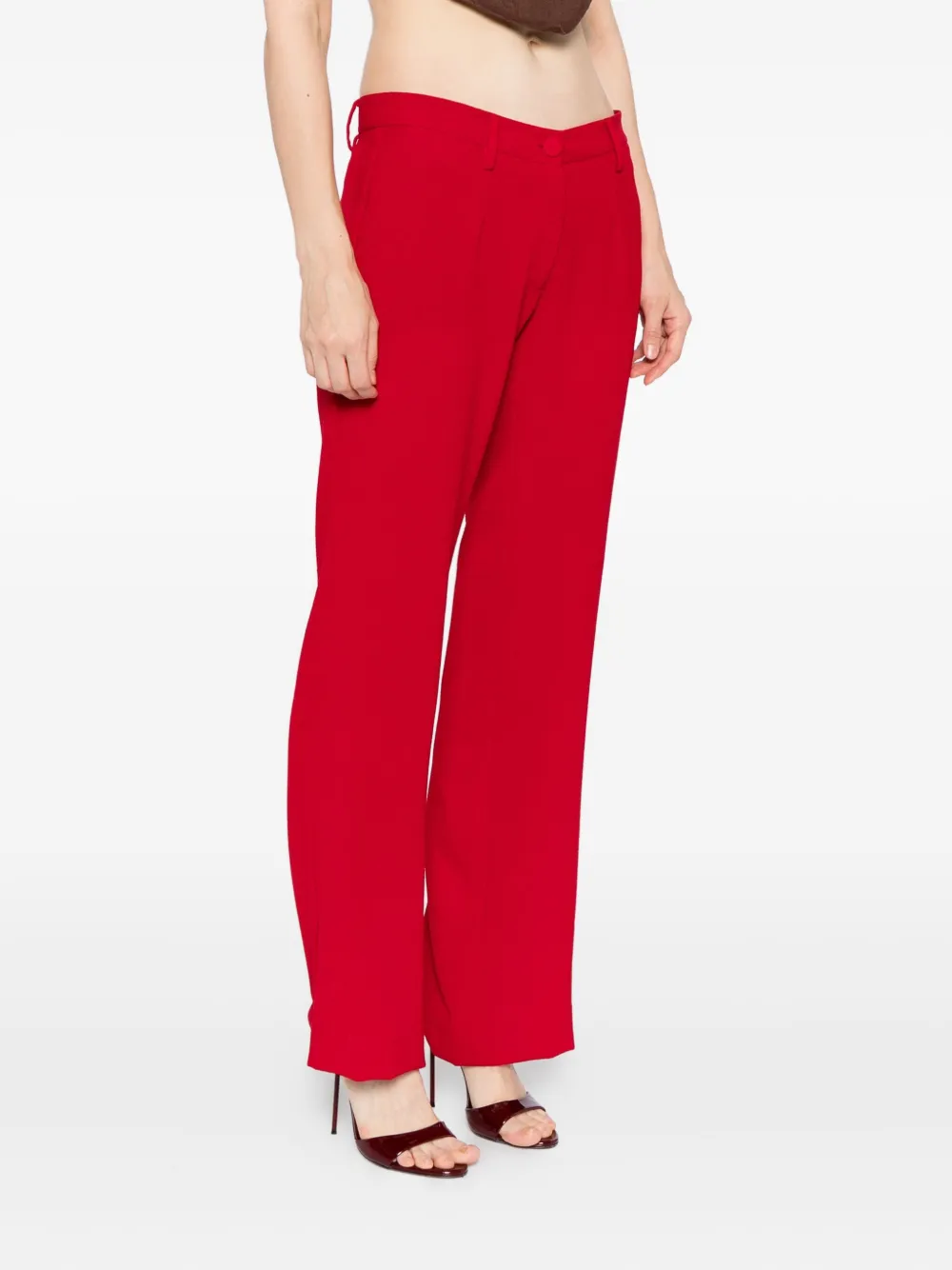 Blaklace Mid-rise Trousers In Red