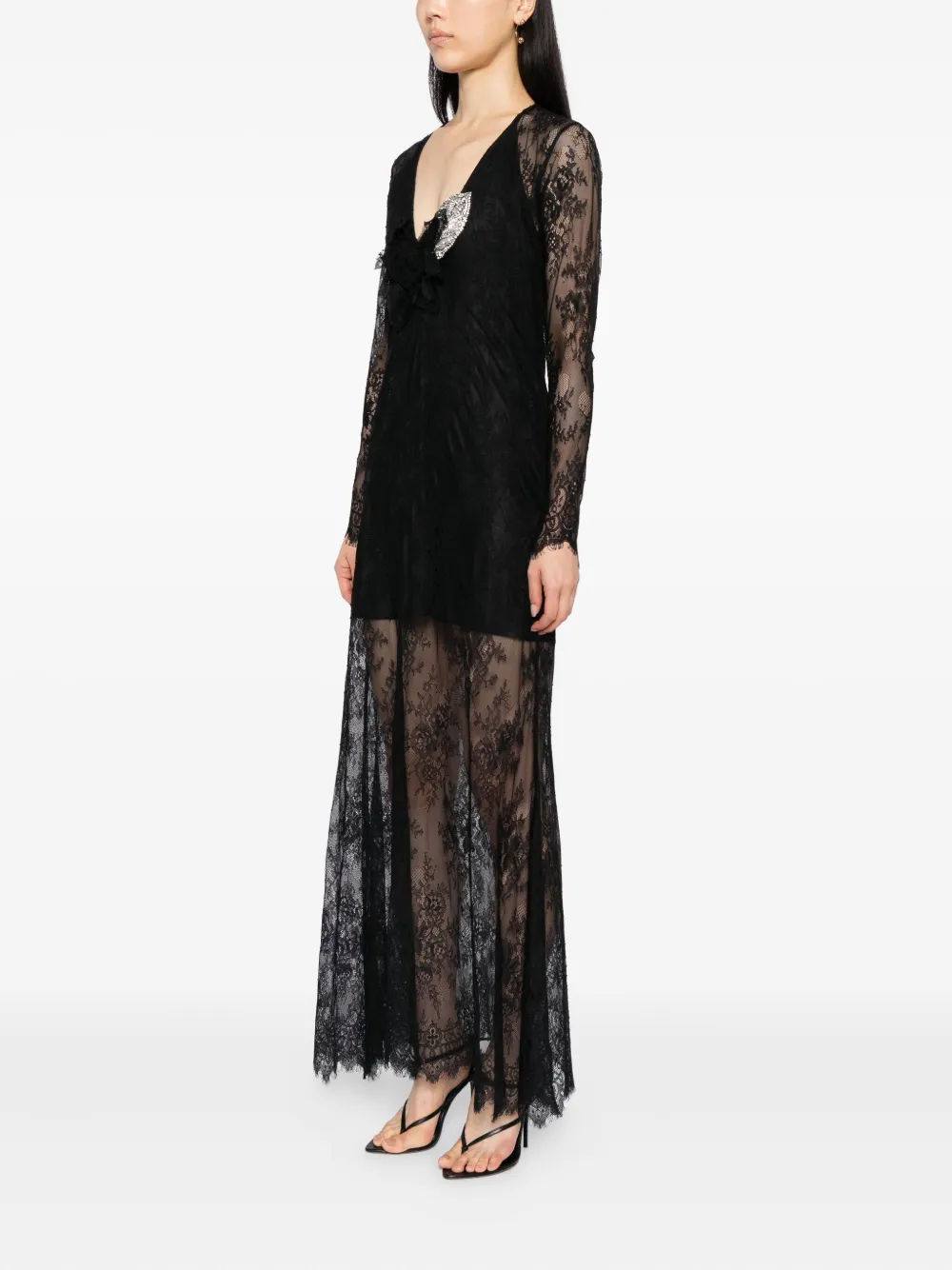 Blaklace Crystal-embellished Dress In Black