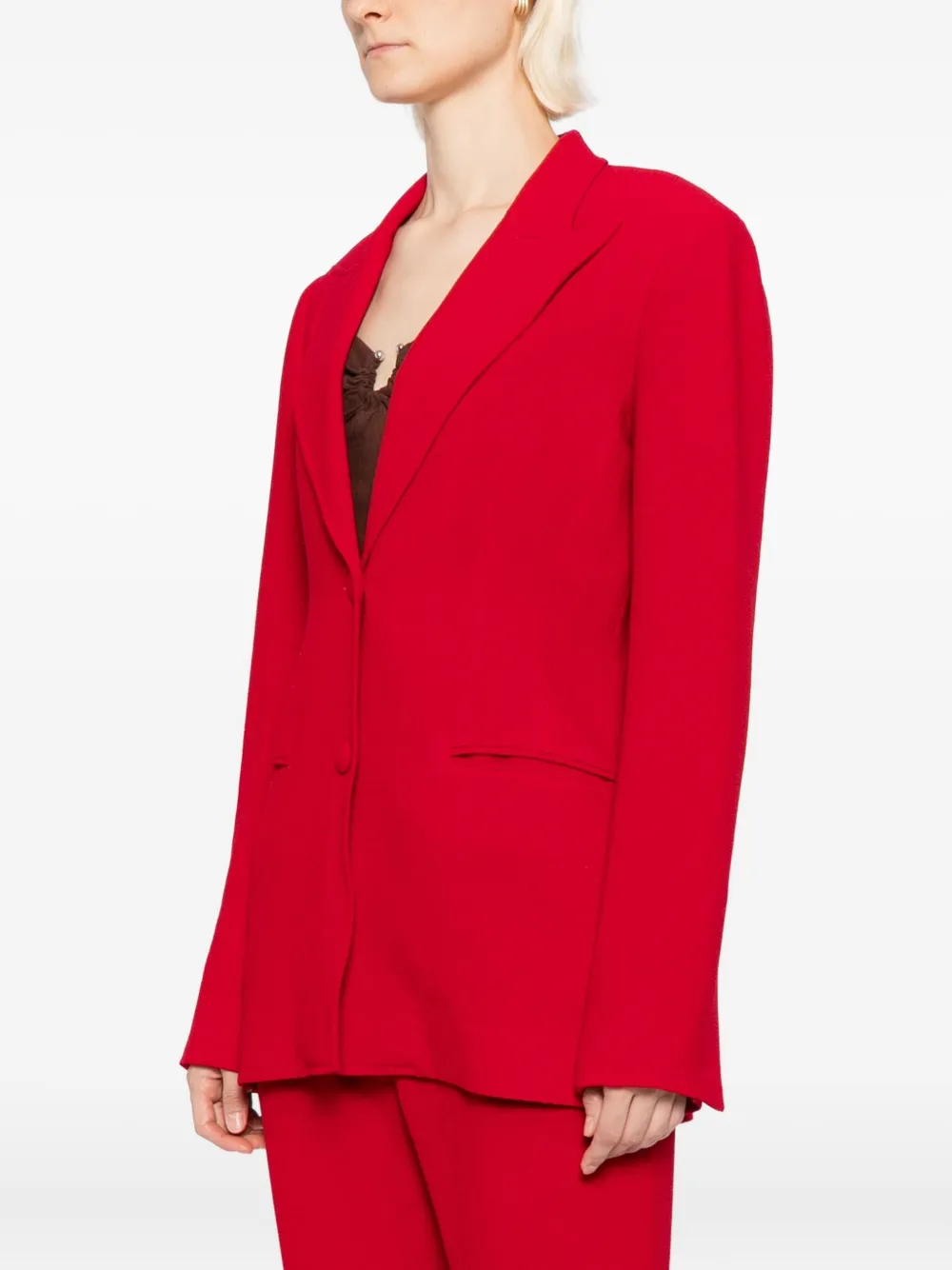 Blaklace Single-breasted Blazer In Red