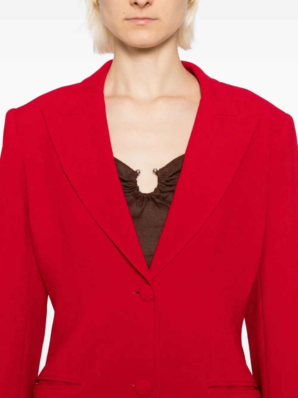 Blaklace Single-breasted Blazer In Red