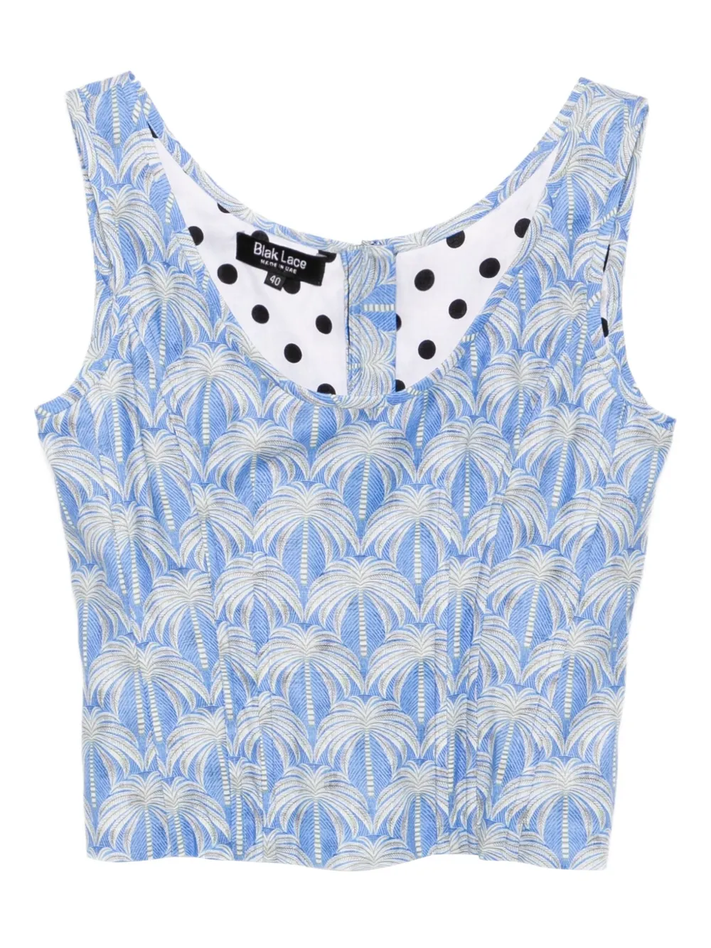 BLAKLACE graphic-print tank top | Blue | Image 1