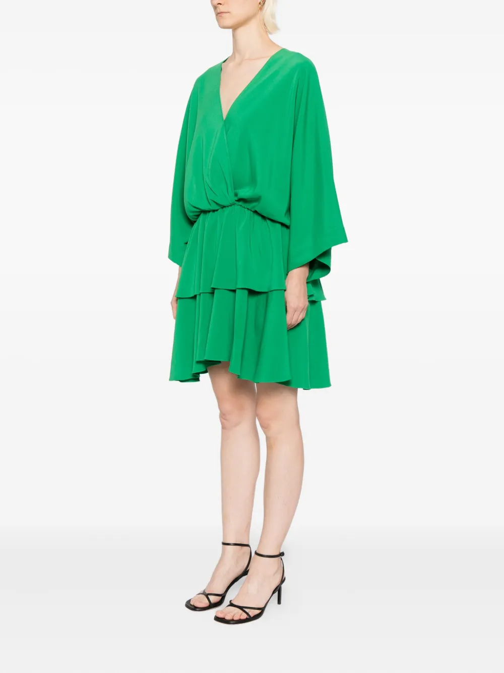 Blaklace Draped Dress In Green