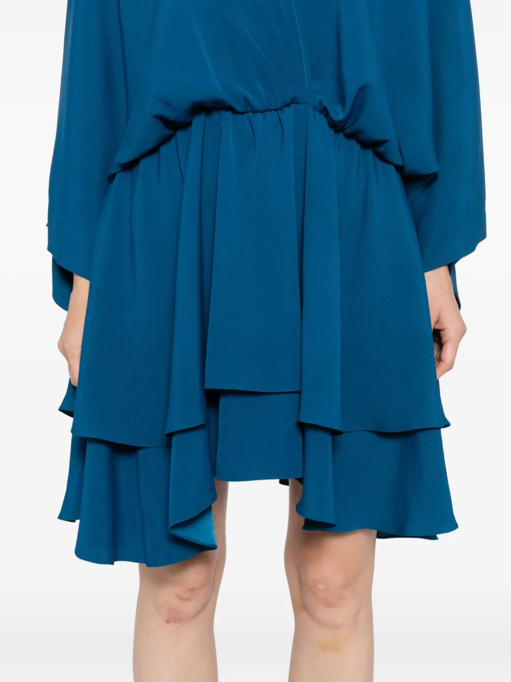 Blaklace Draped Dress In Blue