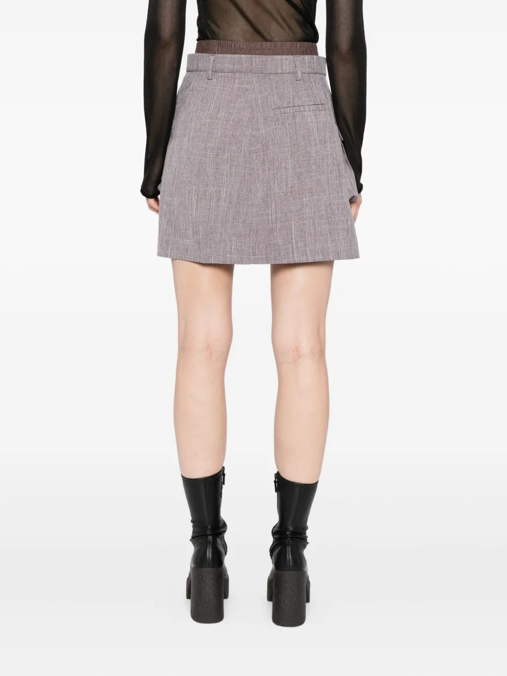 Blaklace Cargo Skirt In Brown
