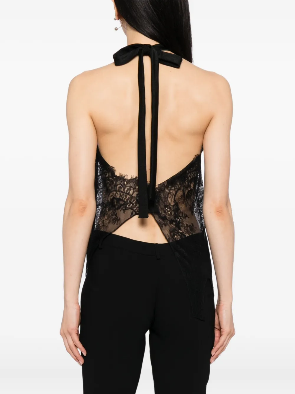 Blaklace Lace Halter Top In Black