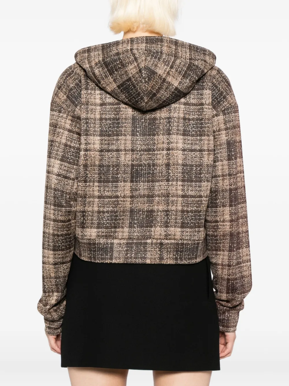 Blaklace Checked Hoodie In Brown