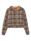 BLAKLACE checked hoodie - Brown