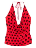 BLAKLACE polka-dot top - Red