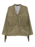 BLAKLACE boho-fringe jacket - Green