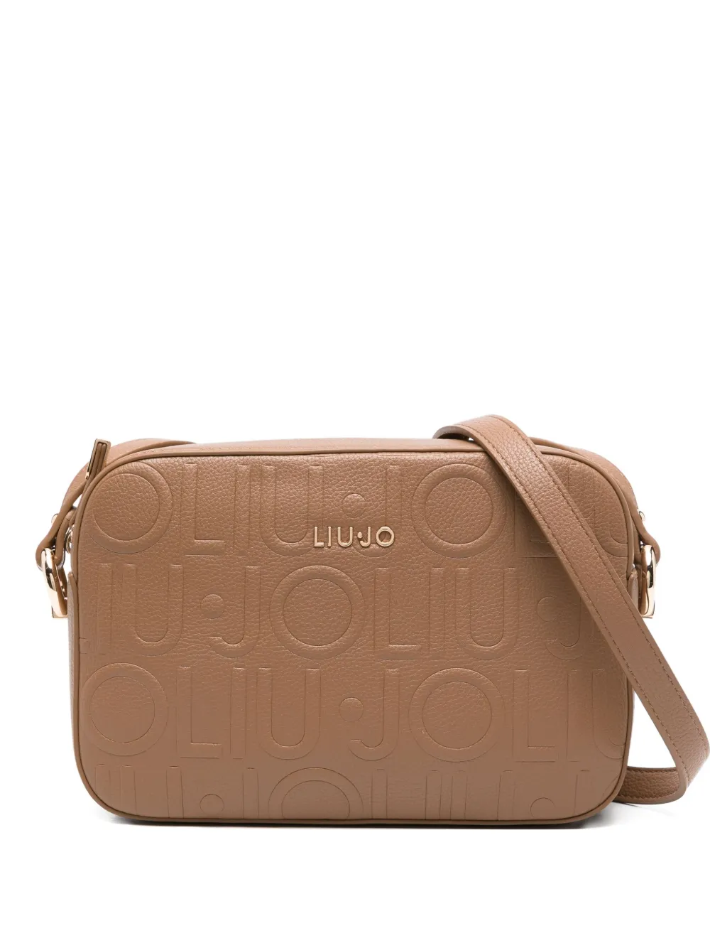 Liu •jo Logo-plaque Leather Cross-body Bag In Neutral